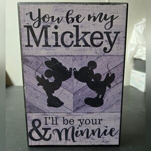 You Be My Mickey & I'll Be Your Minnie Disney Faux Wood Wall Art